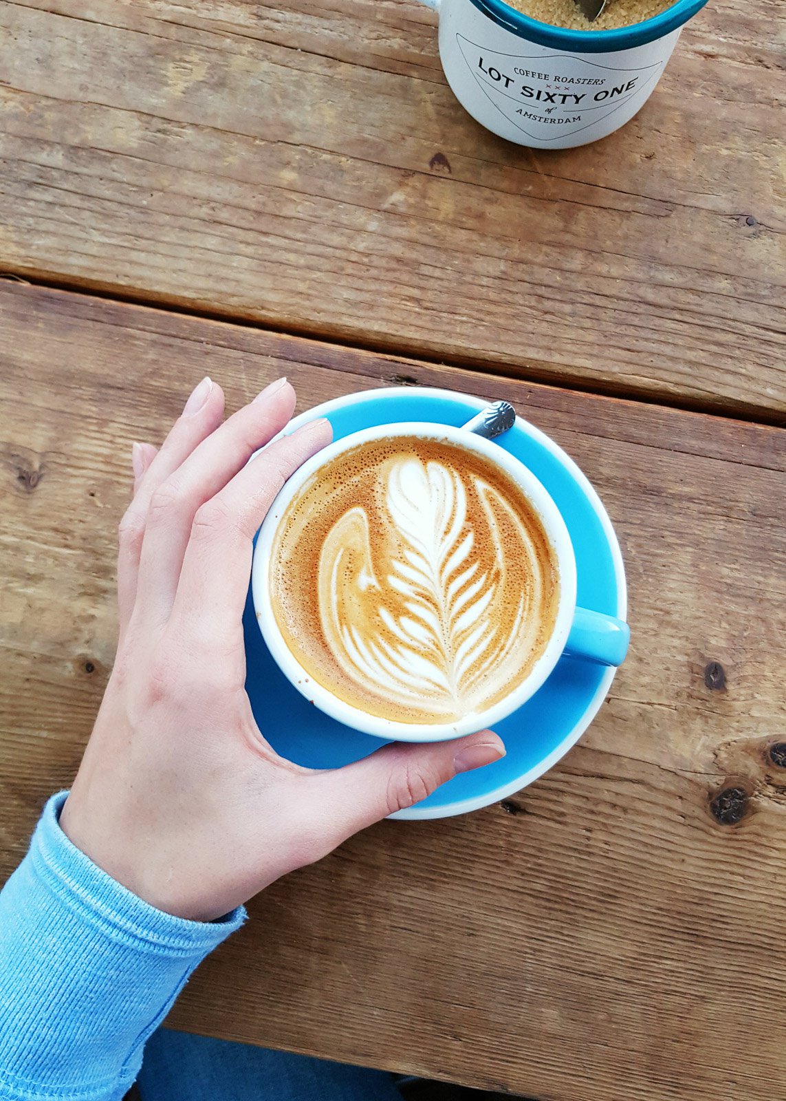 lot 61 amsterdam coffee blue cup