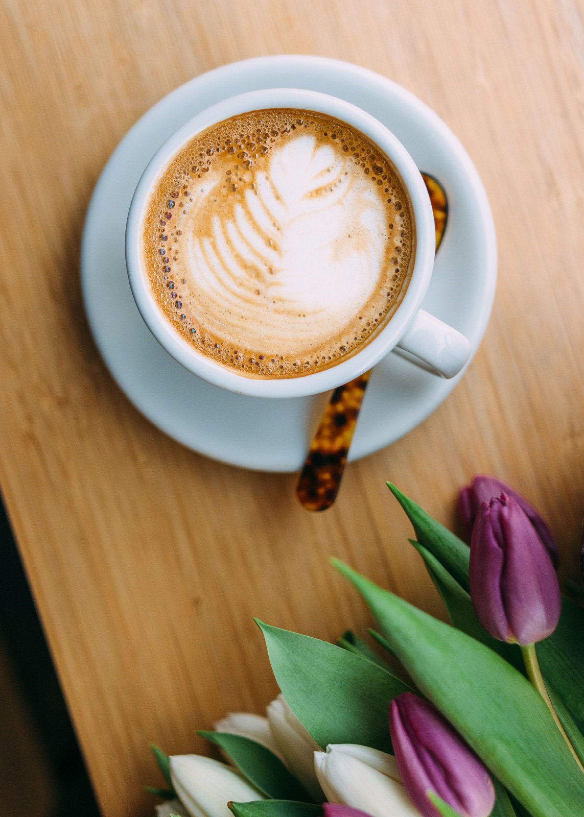 toki coffee and tulips