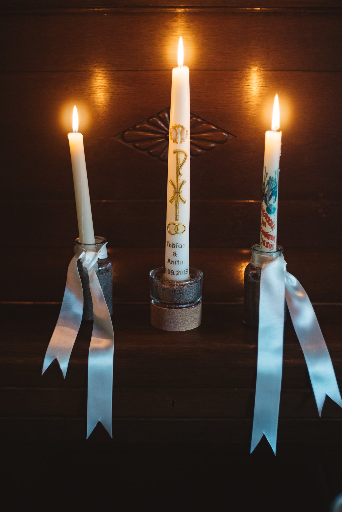 bride groom candels