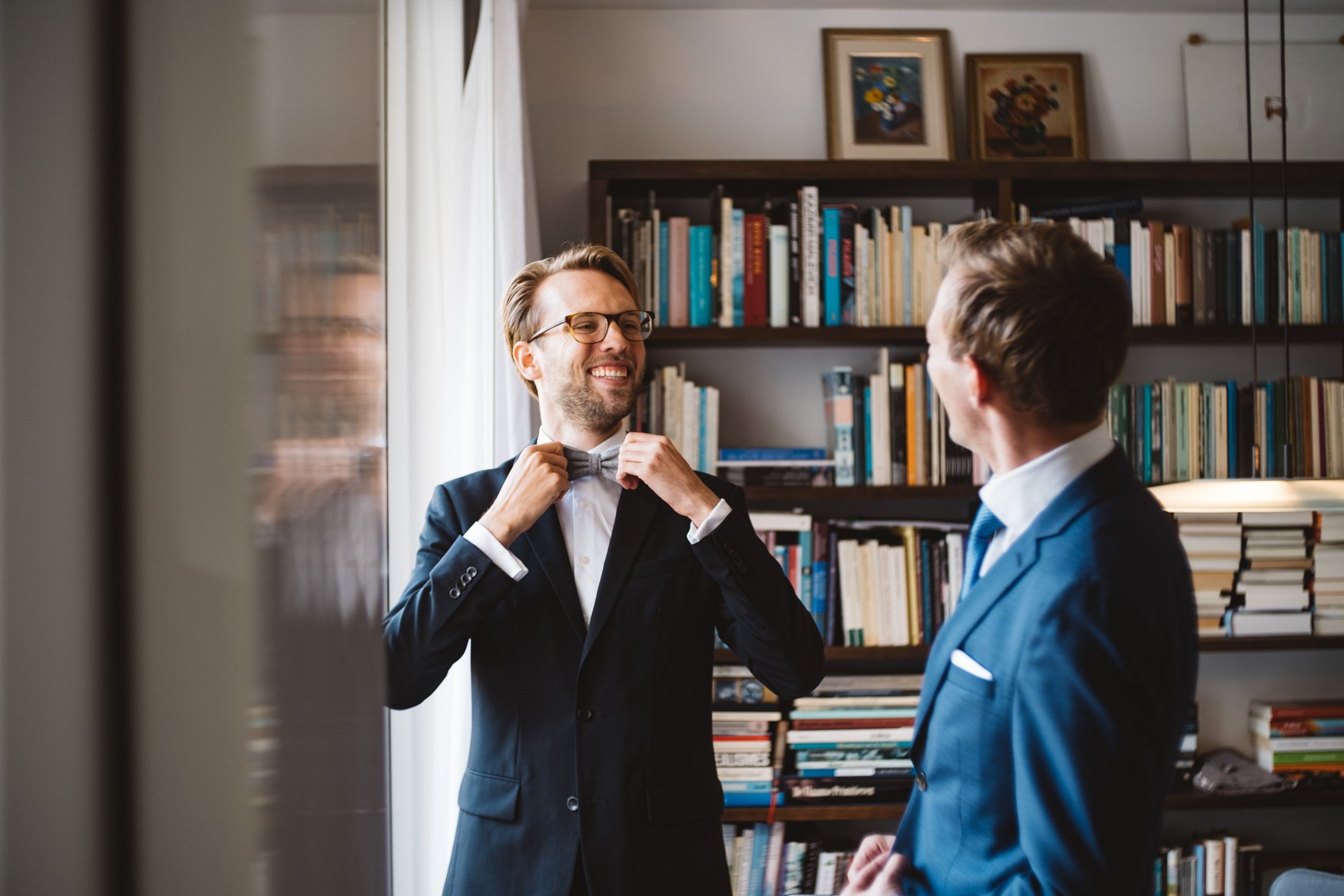 groom getting ready