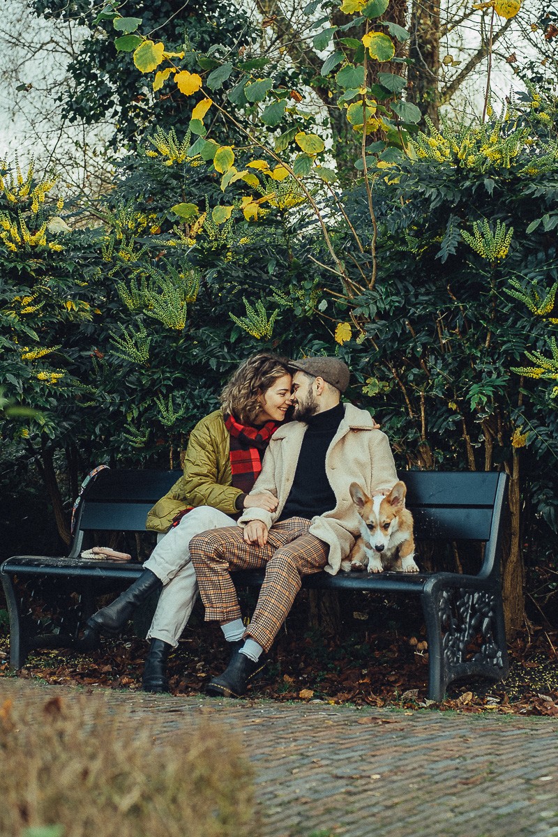 loveshoot with dog in amsterdam
