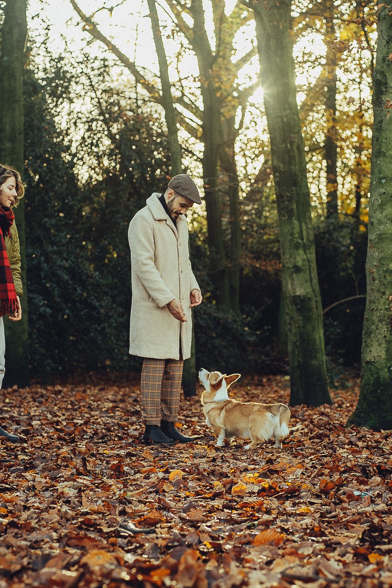 cinematic loveshoot with dog in amsterdam
