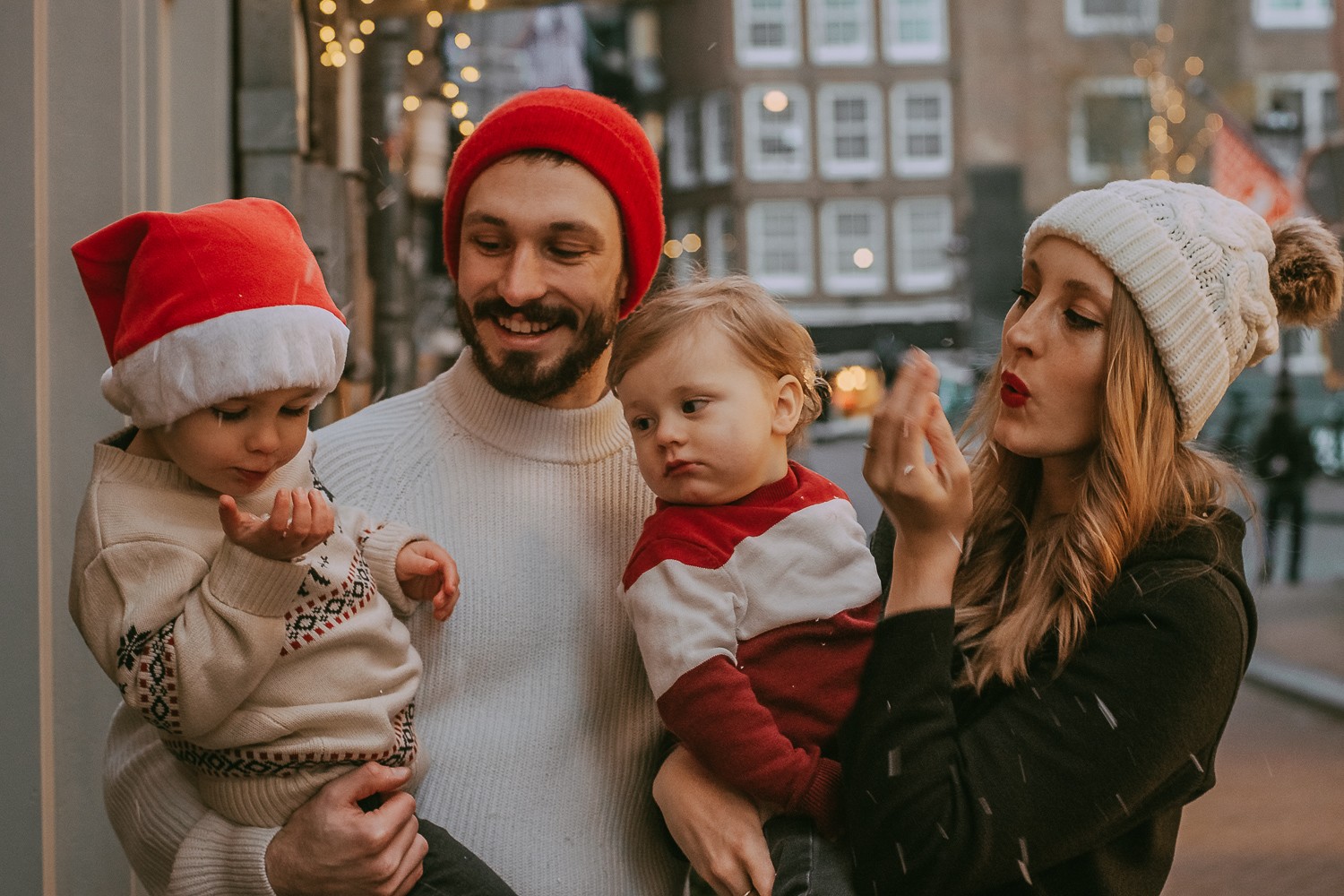 Touching Family Xmas Photos in Amsterdam