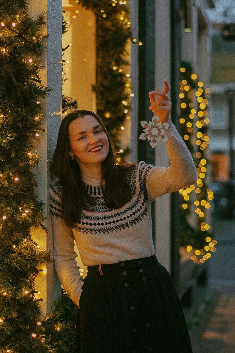 xmas lights photoshoot