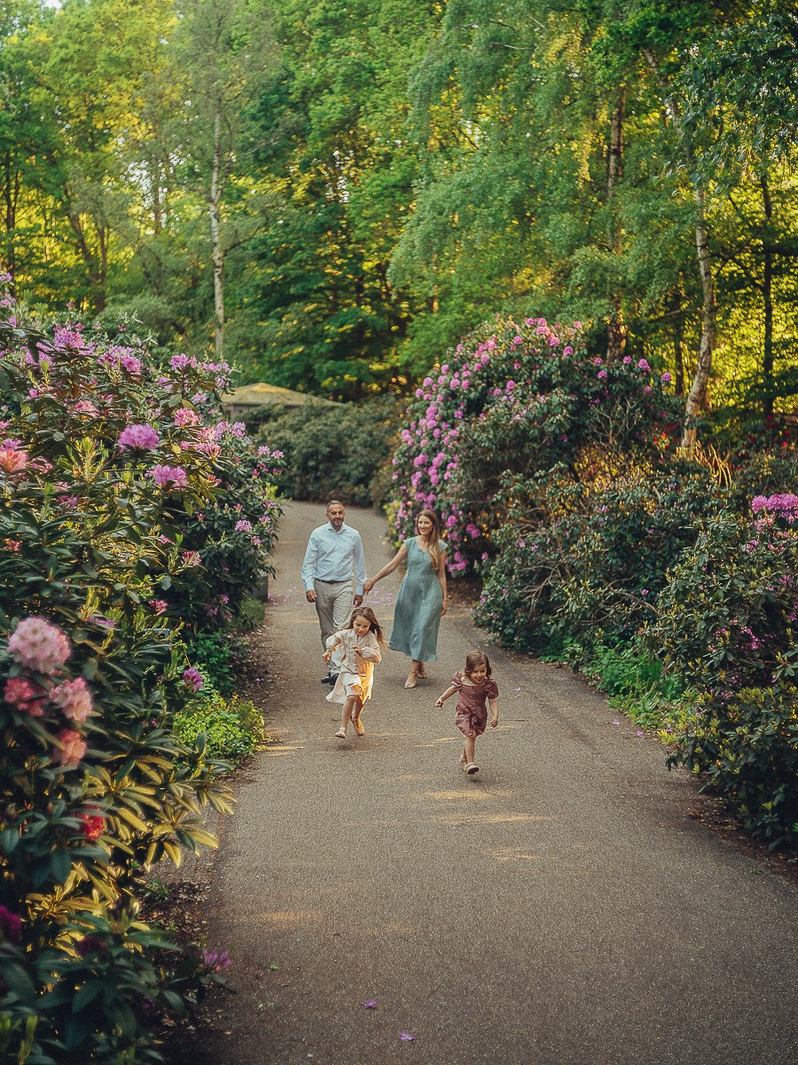 Unstaged Family Photography in a Blooming Park