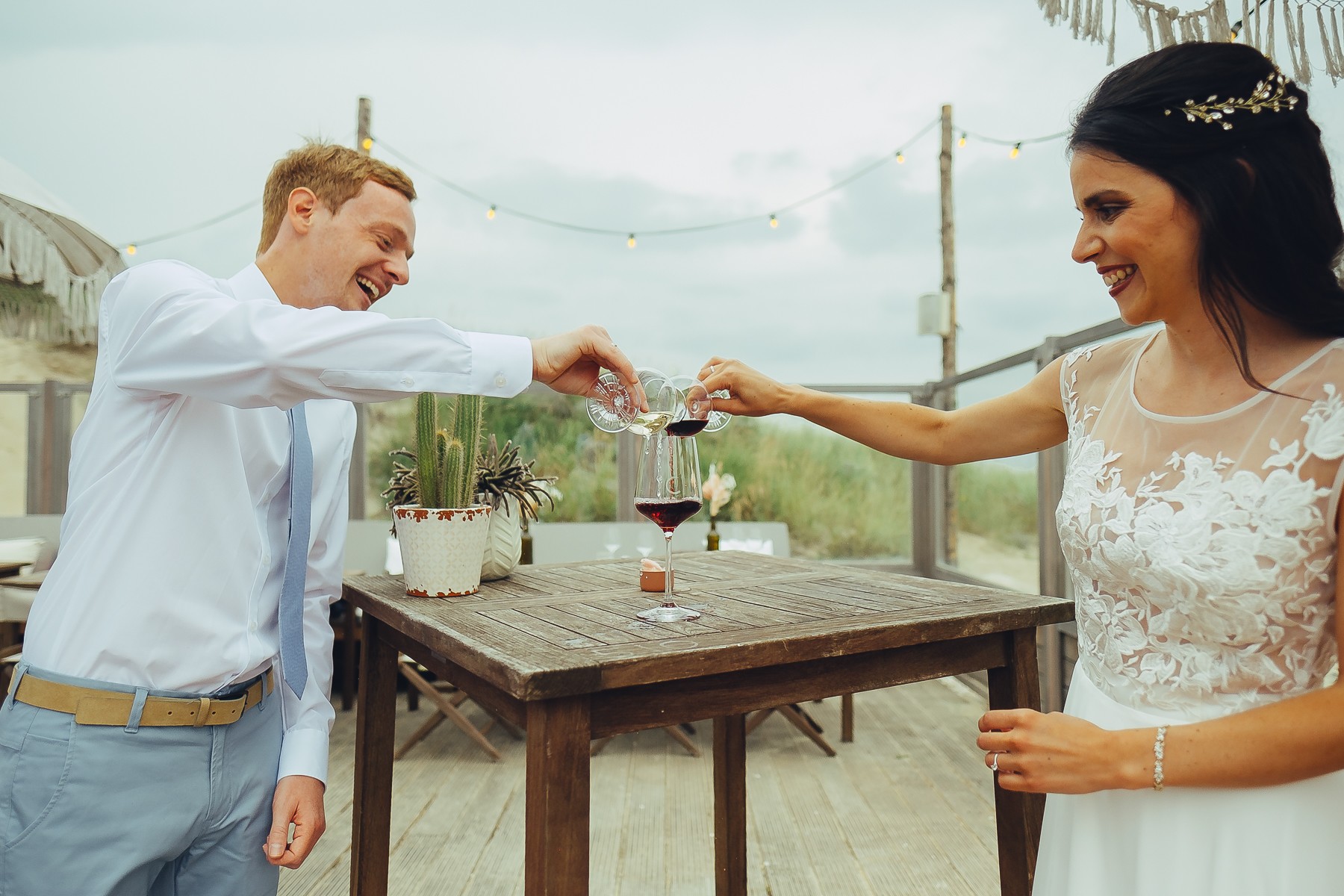 Unstaged Wedding Photography Session on the Beach