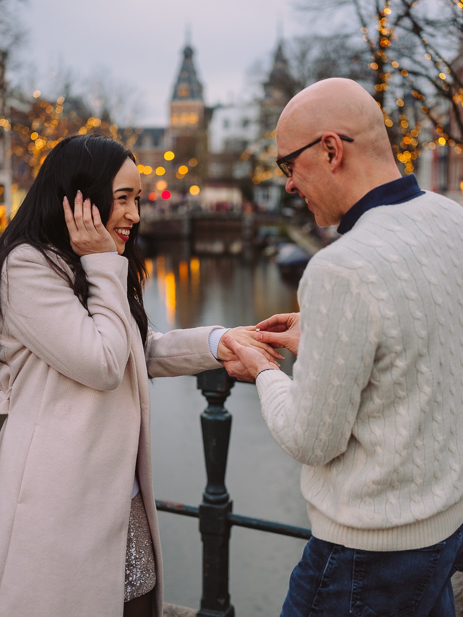 Surprise Engagement Photoshoot in Amsterdam