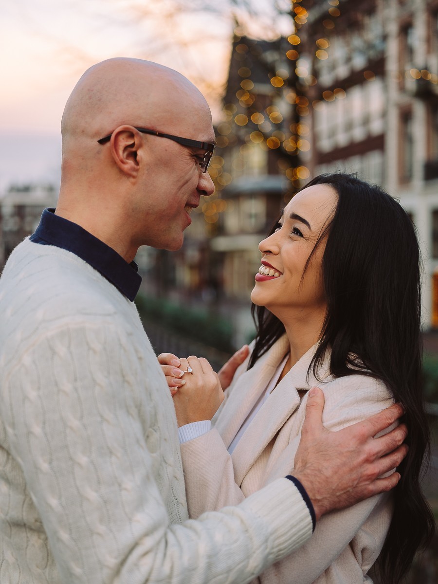 candid engagement photo session