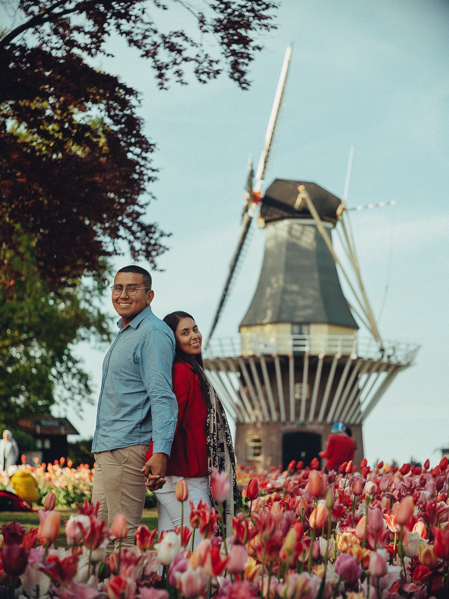 Surprise Proposal Photoshoot at Tulip Field