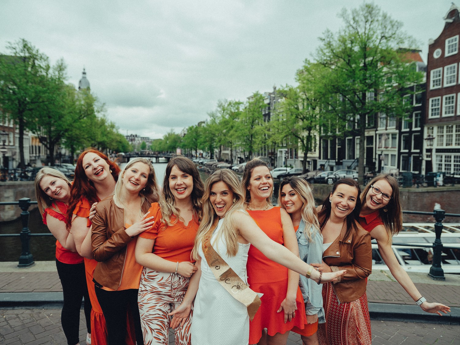 Vivid Bachelorette Party Portraits in Amsterdam