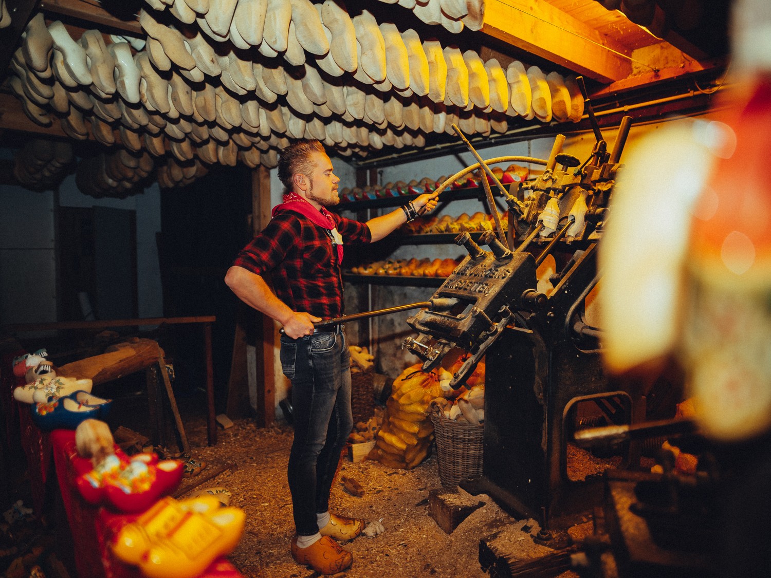 Vibrant Dutch Wooden Shoes Branding Photography