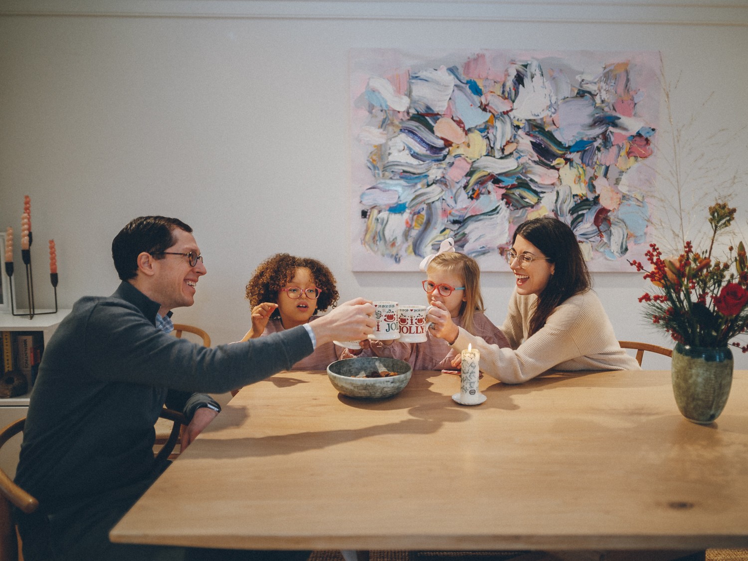 Vibrant Family Portrait Session at Home