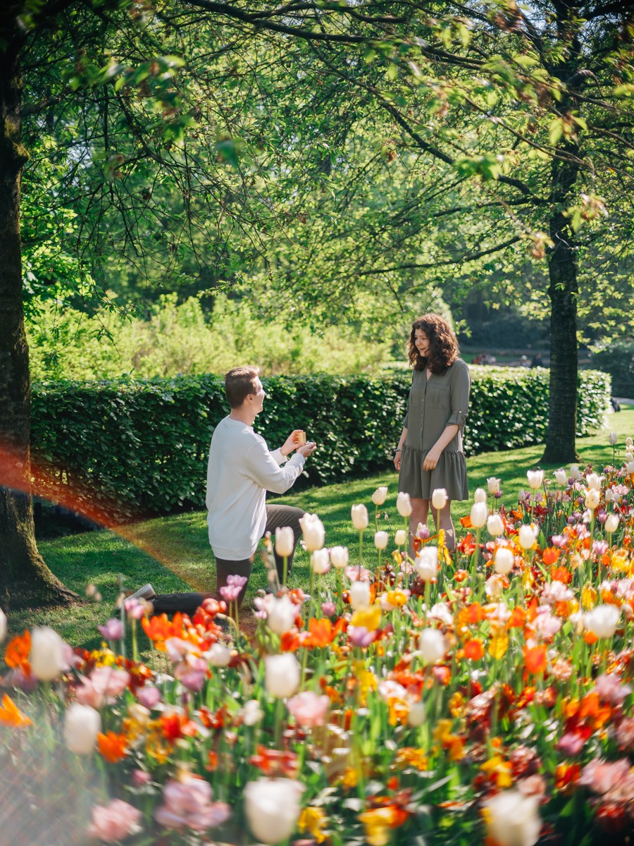 Keukenhof Tulips Proposal Photography Portraits