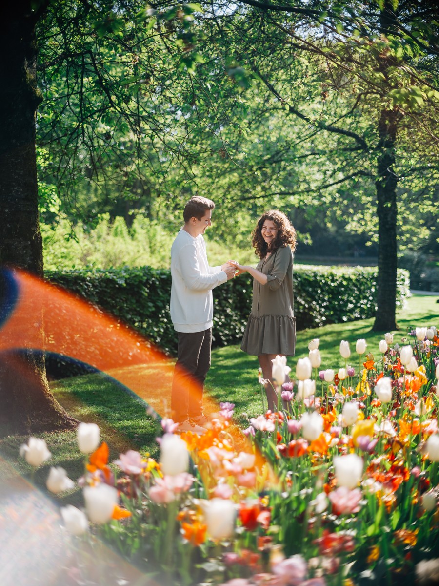Vibrant Keukenhof Engagement Photo Session