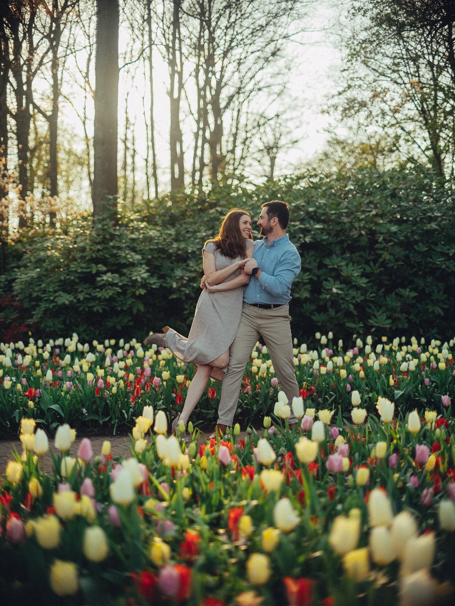 Flower Garden Engagement Shoot