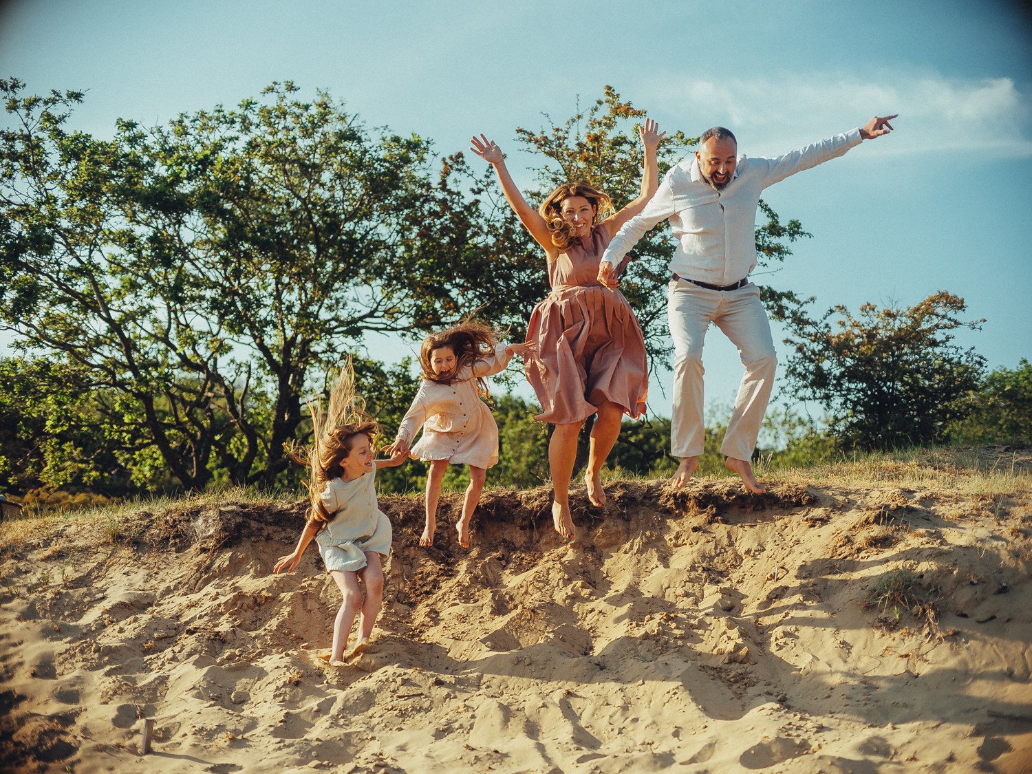 Vibrant Family Photos In Dutch Sand Dunes