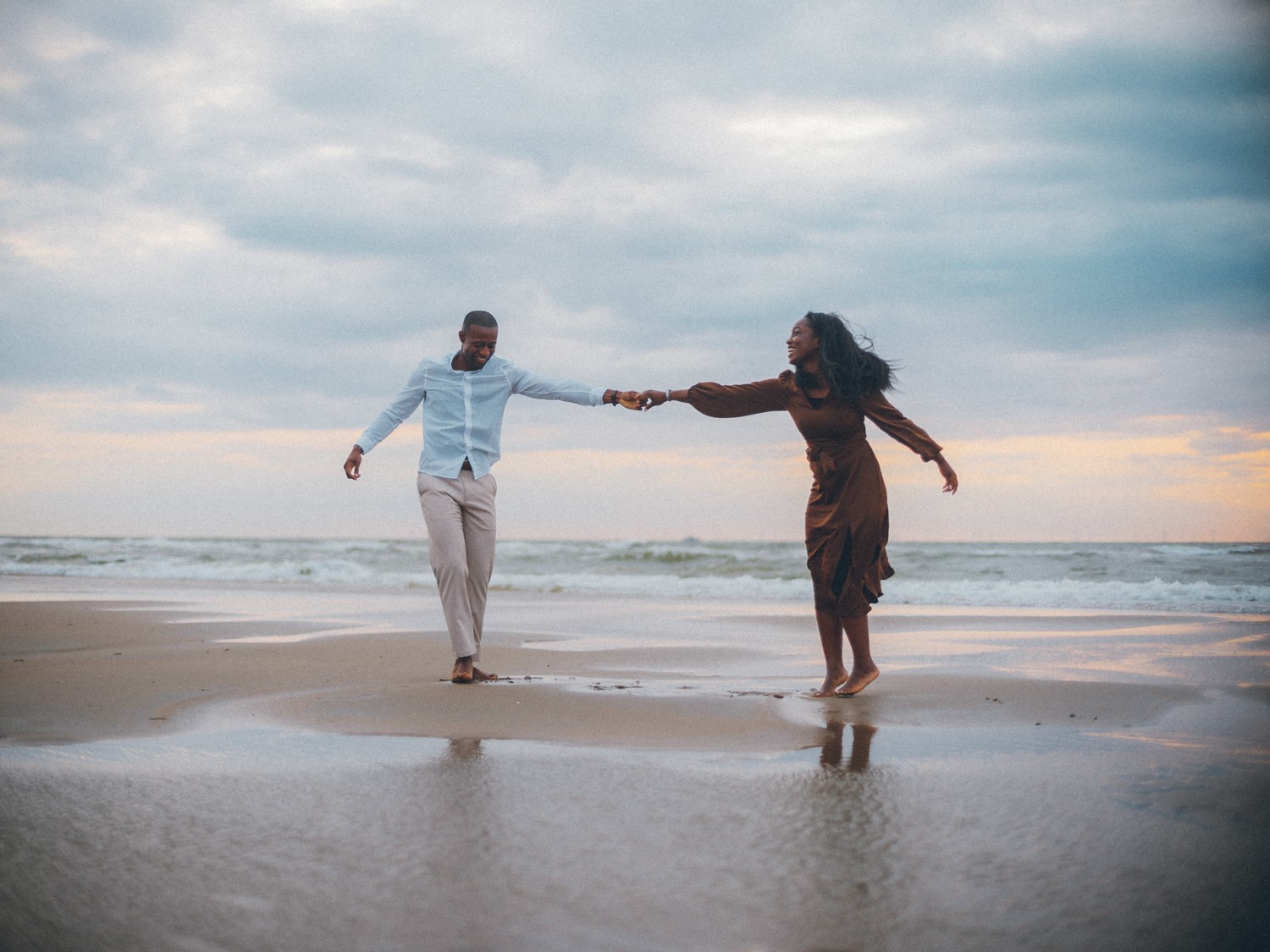 Authentic Beach Engagement Session Dutch