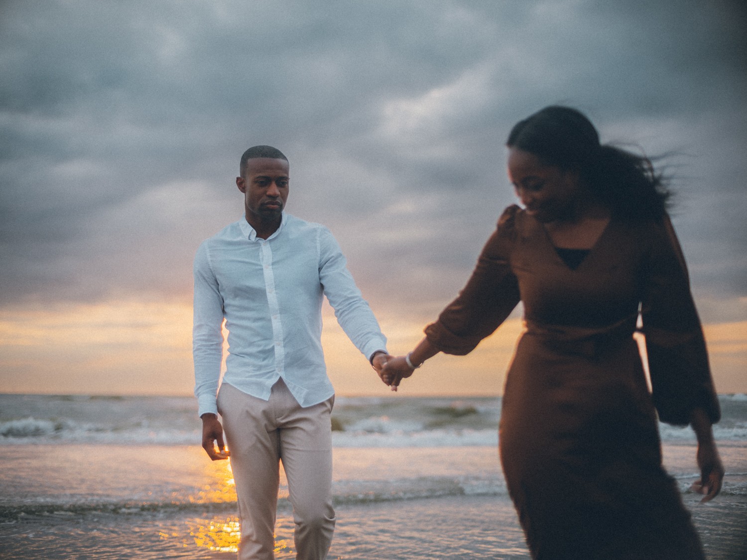Elegant African Couple Beach Photography Session