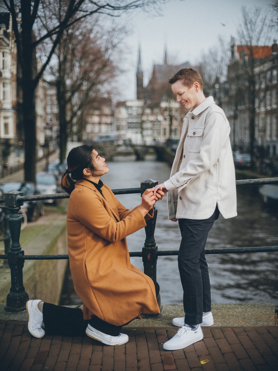 Natural Queer Surprise Proposal Photo Session Outdoors