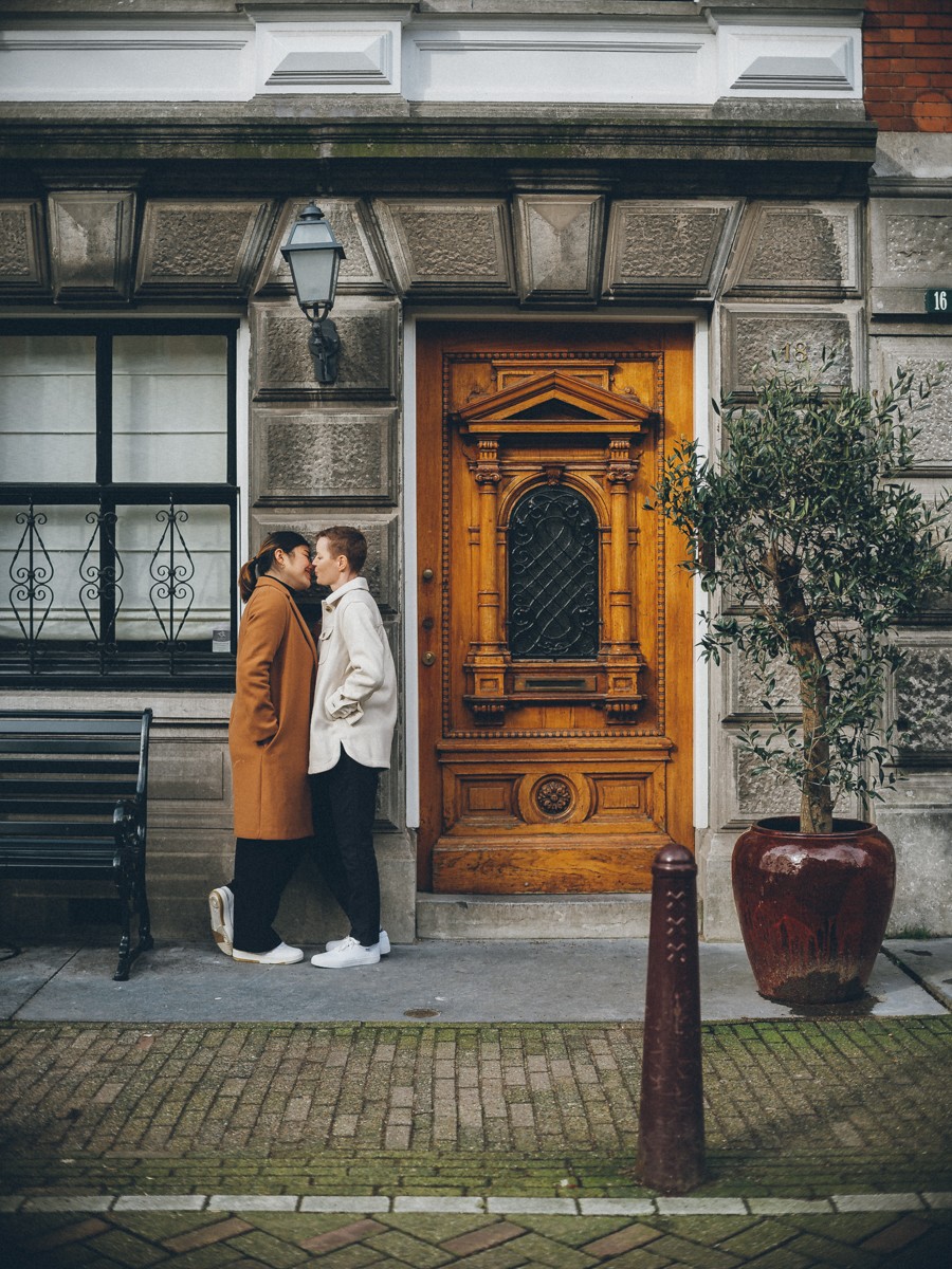 Cinematic Same-Sex Surprise Proposal Portraits in Natural Light