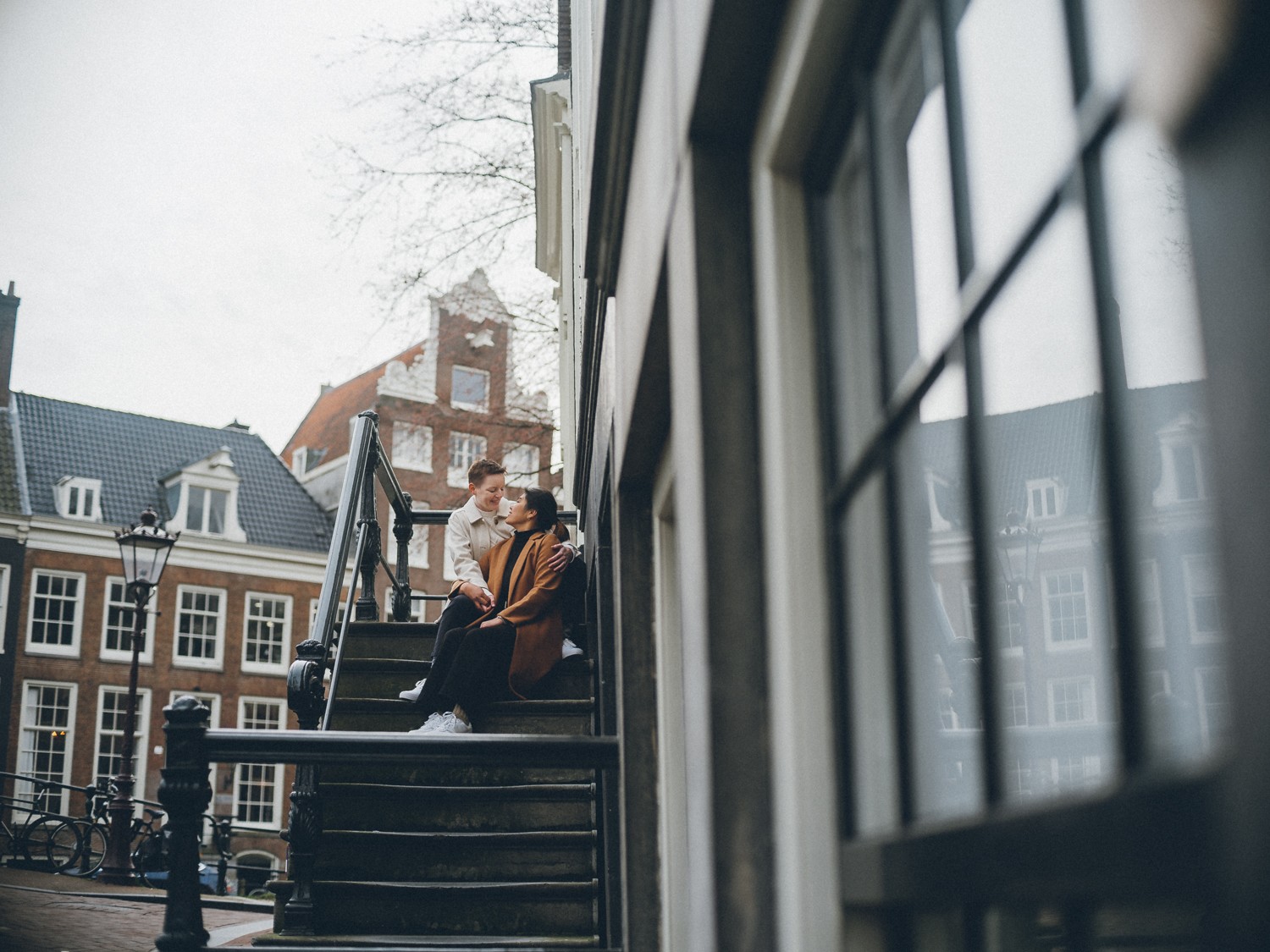 Creative Lesbian Surprise Proposal Photographer in Amsterdam