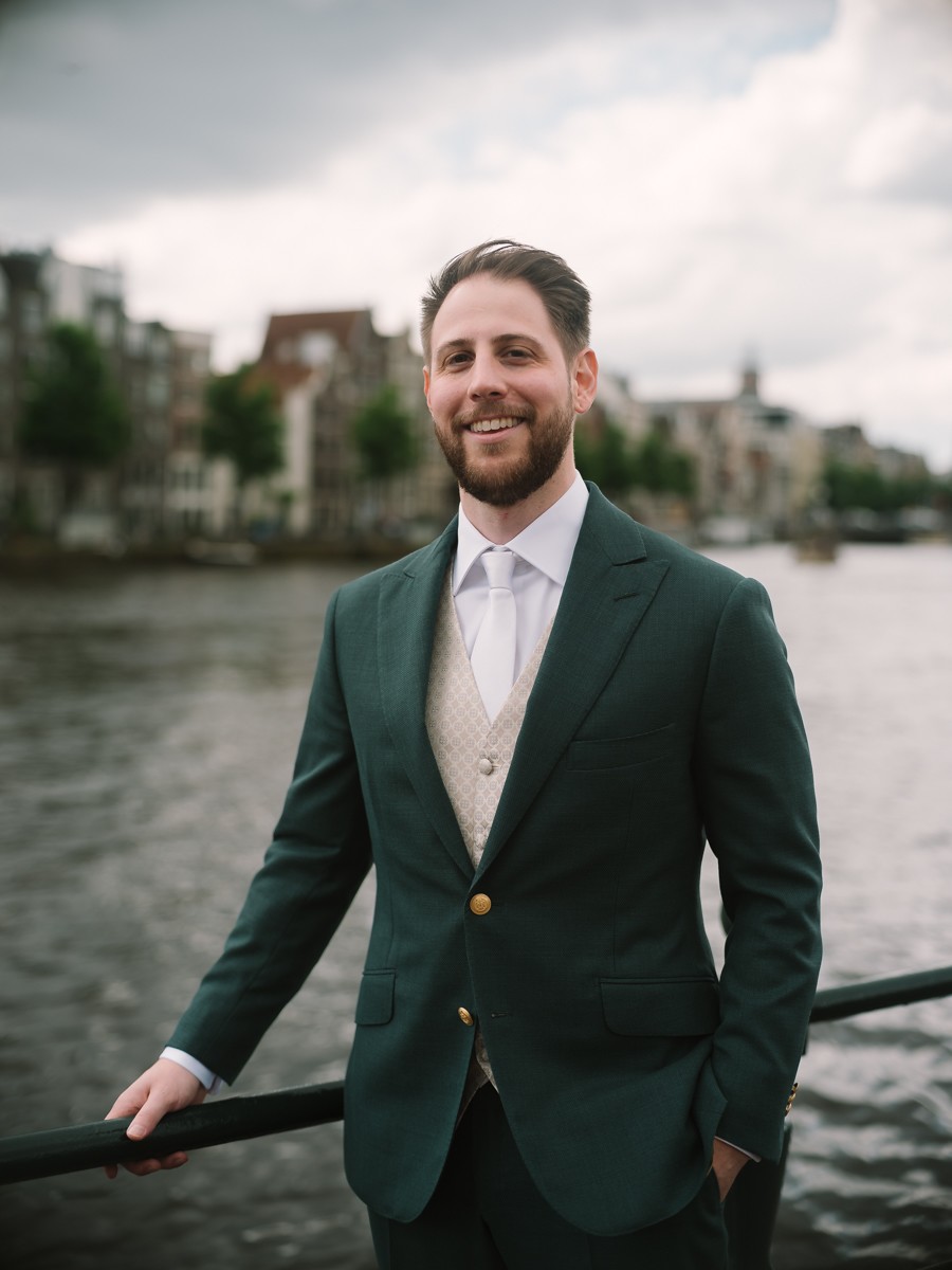 Quality Wedding Portrait of Groom in Amsterdam