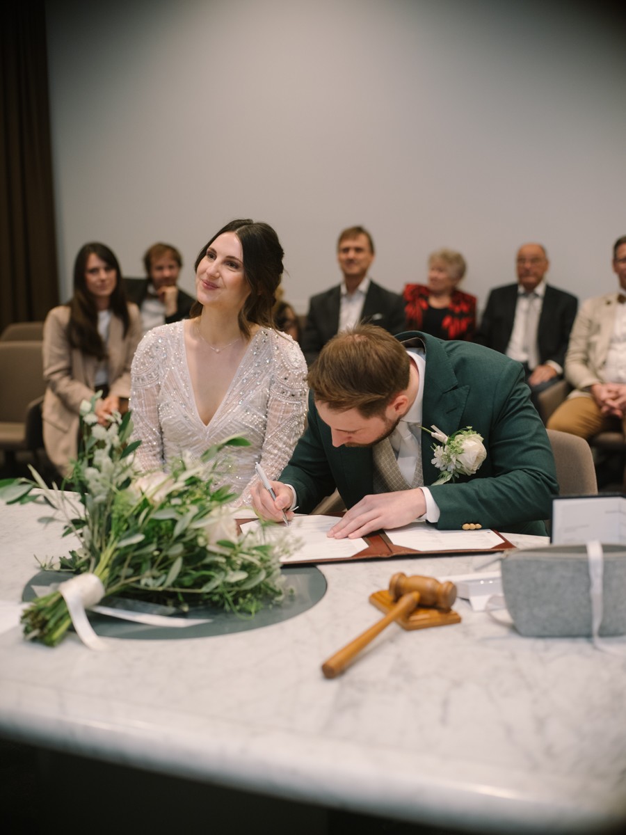 Cinematic Wedding Pictures Amsterdam City Hall