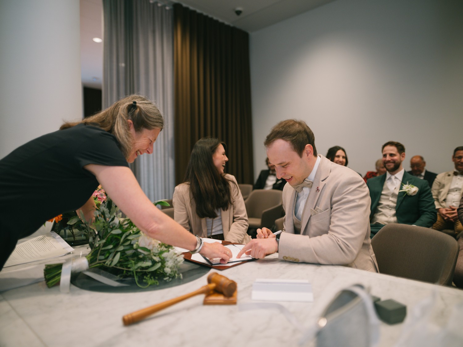 Spontaneous Wedding Portraits Stopera Ceremony