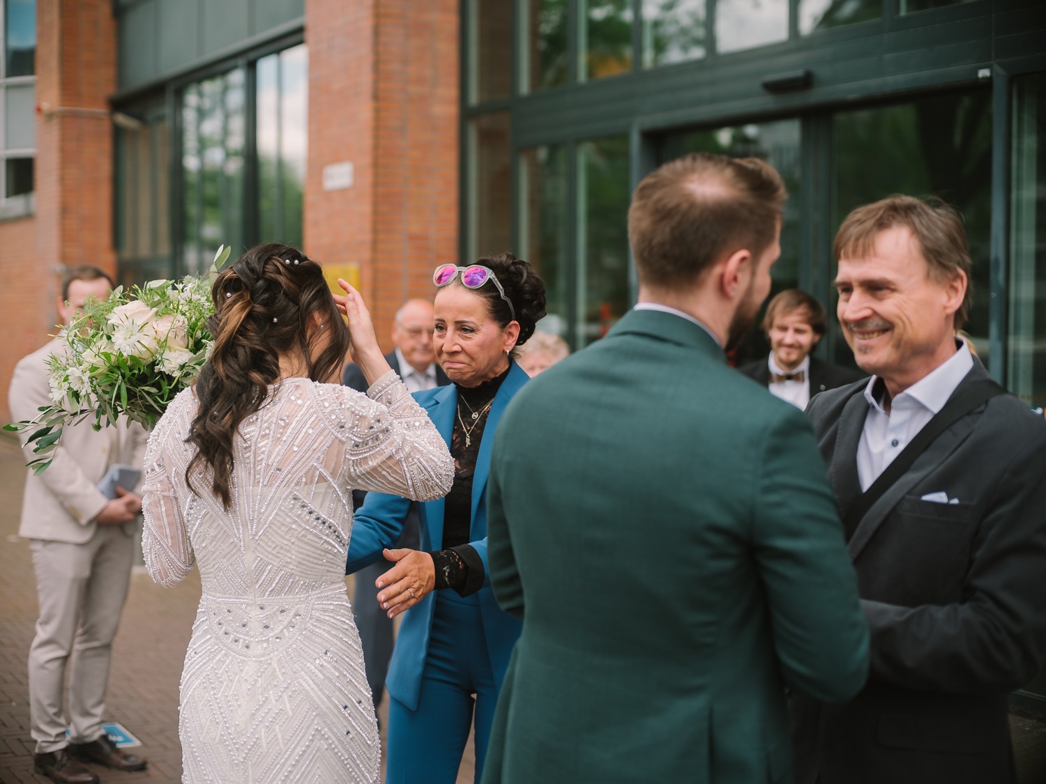 Touching Wedding Photoshoot Amsterdam City Hall