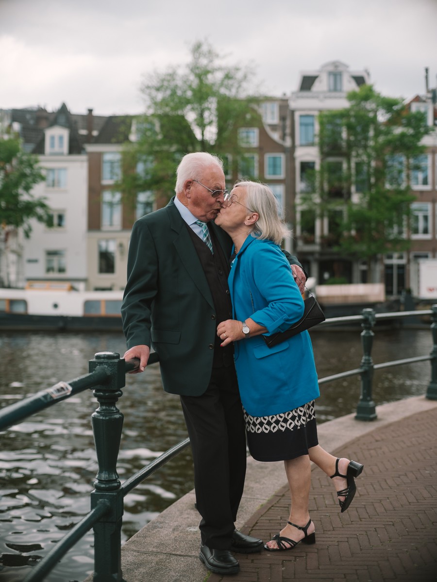 Emotional Wedding Photos on a Bridge in Amsterdam