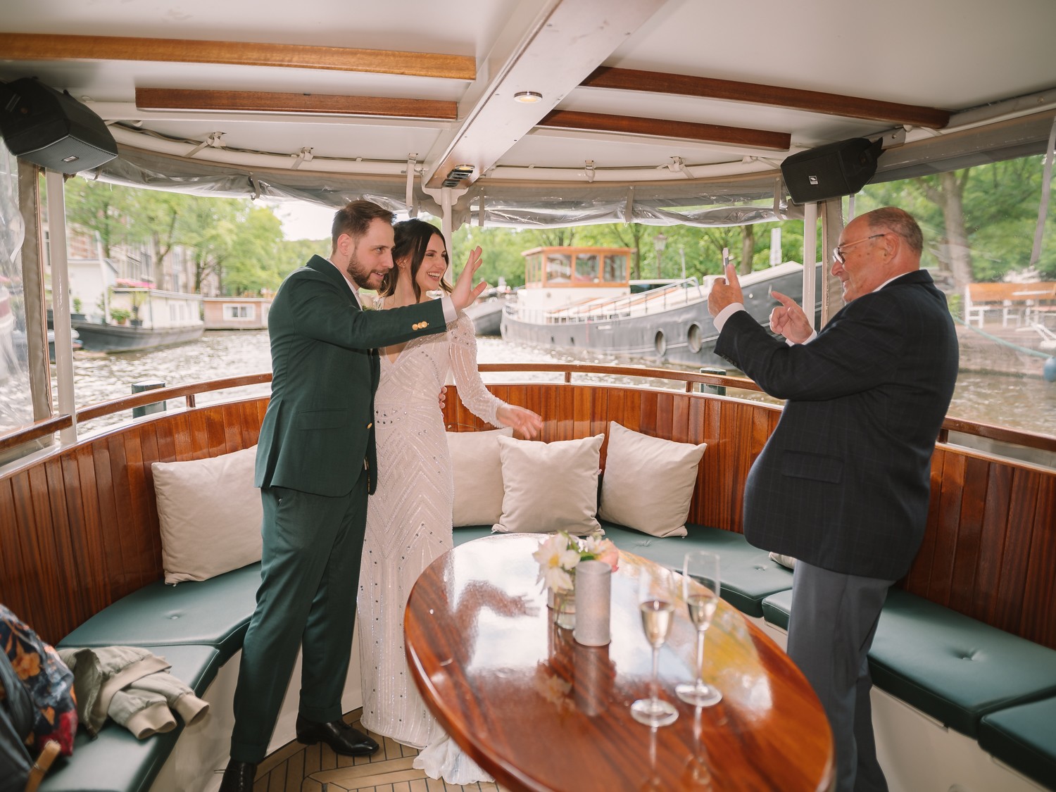 Meaningful Wedding Photographs Amsterdam Boat Celebrations