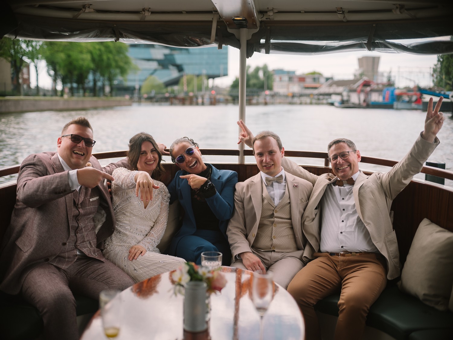 Original Wedding Portraits Amsterdam Boat