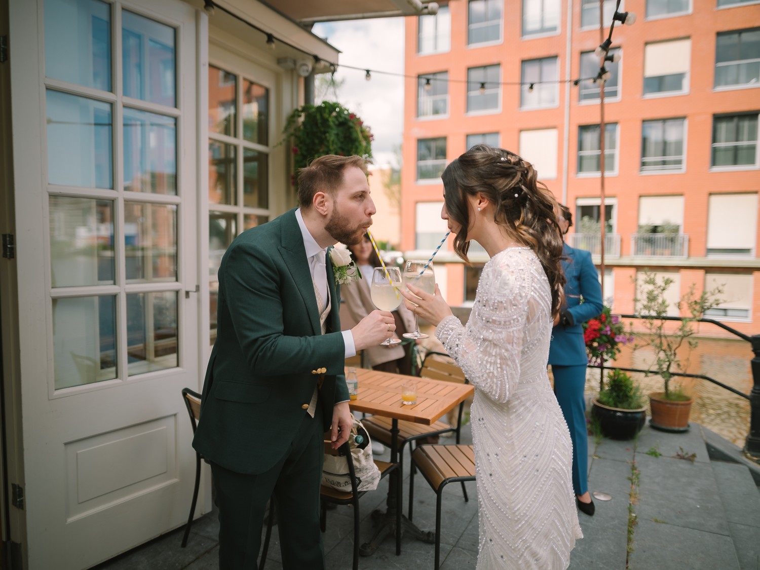 Vibrant Wedding Photos Amsterdam Canals