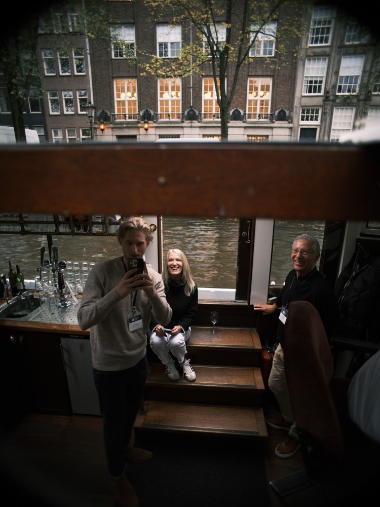 Company Gathering on Boat in Amsterdam