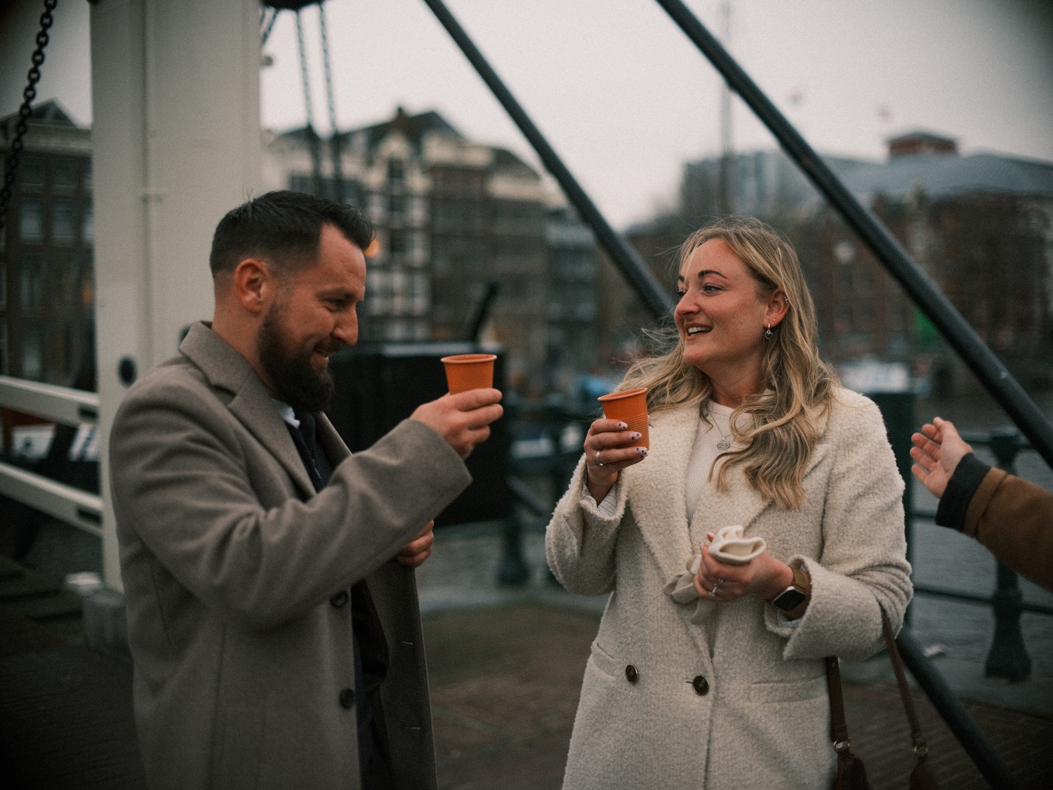 spontaneous couple proposal photoshoot