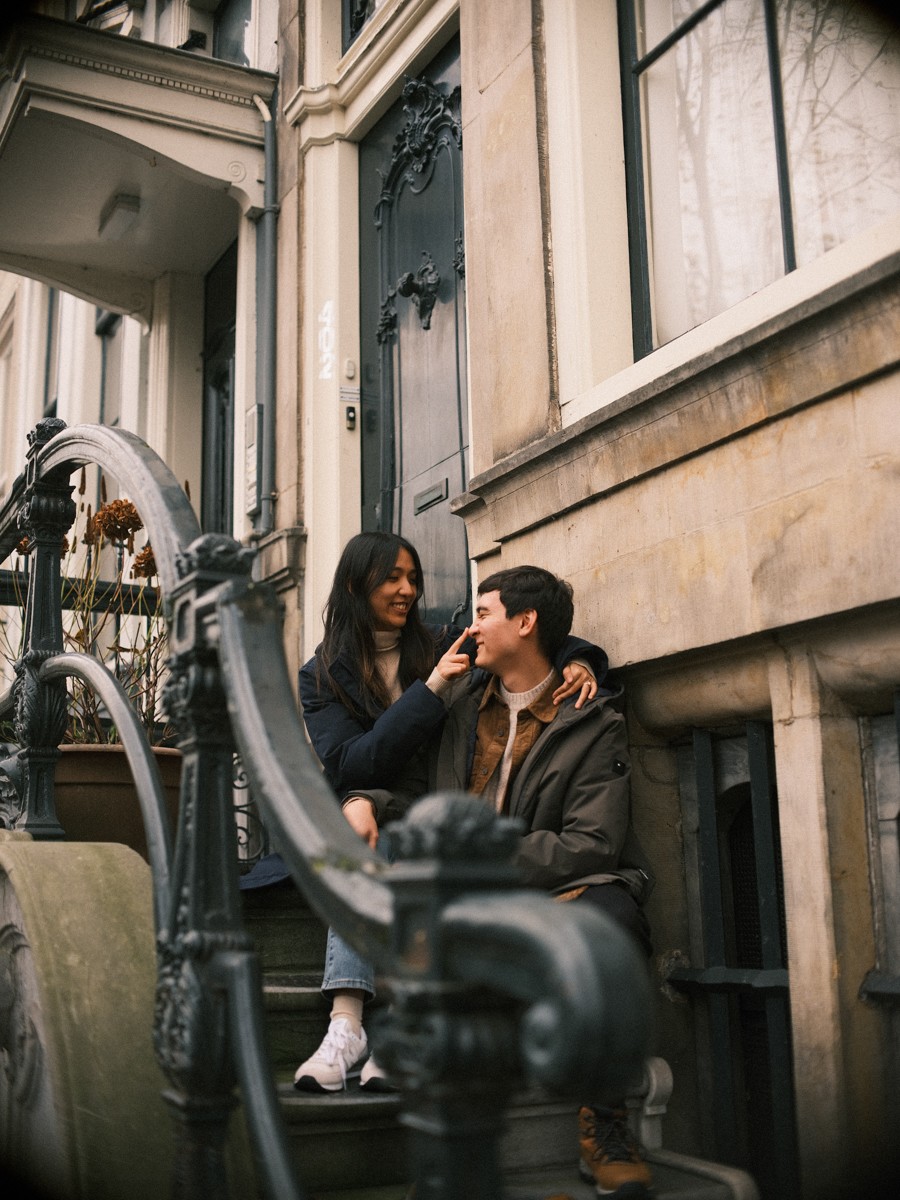 Original Engagement Portraits on Amsterdam's Best Proposal Spot