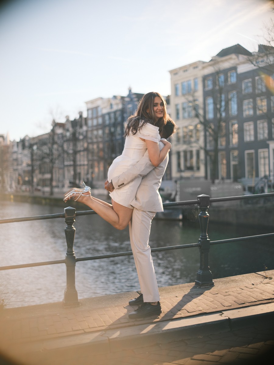 Fun Bride and Groom Wedding Portrait Shoot