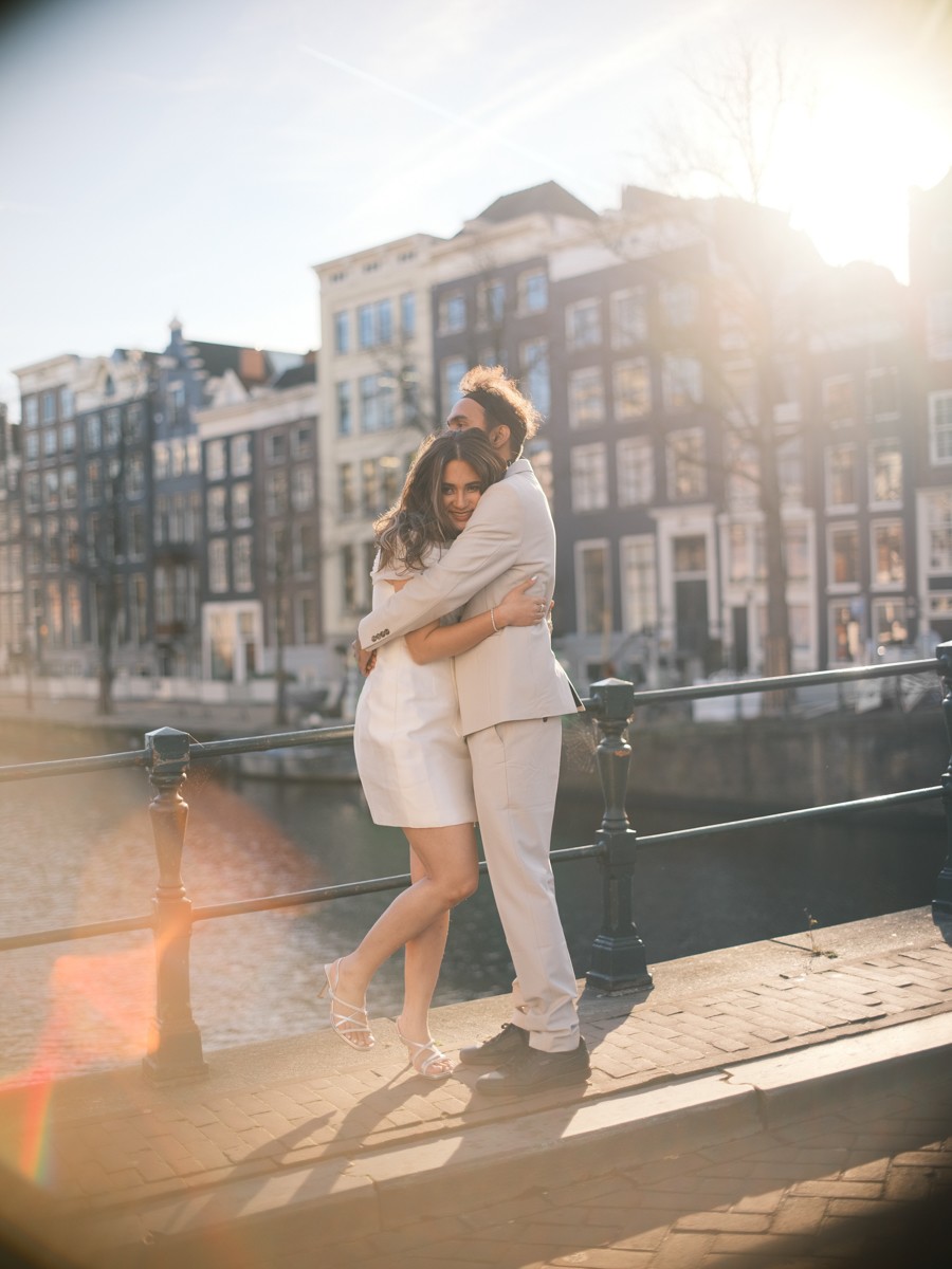 Vivid Bride and Groom Wedding Portrait Session