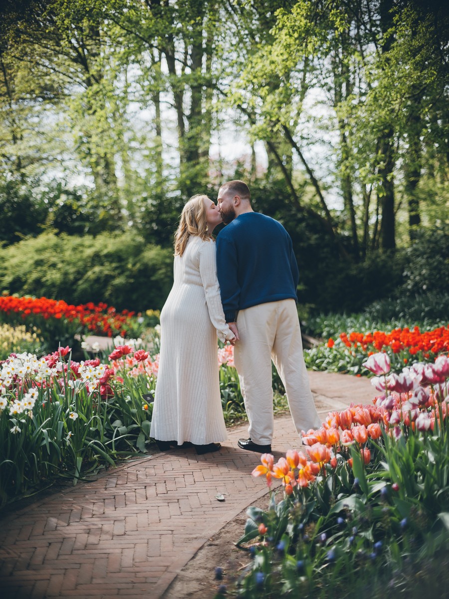 Memorable Couple Photos in Spring Tulip Fields