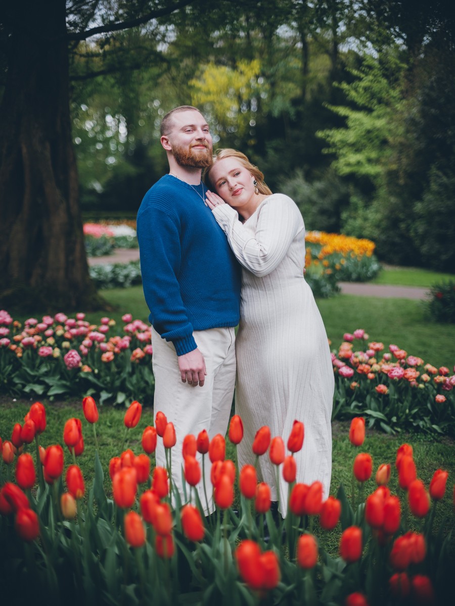 Creative Couple Photography in Dutch Tulip Fields
